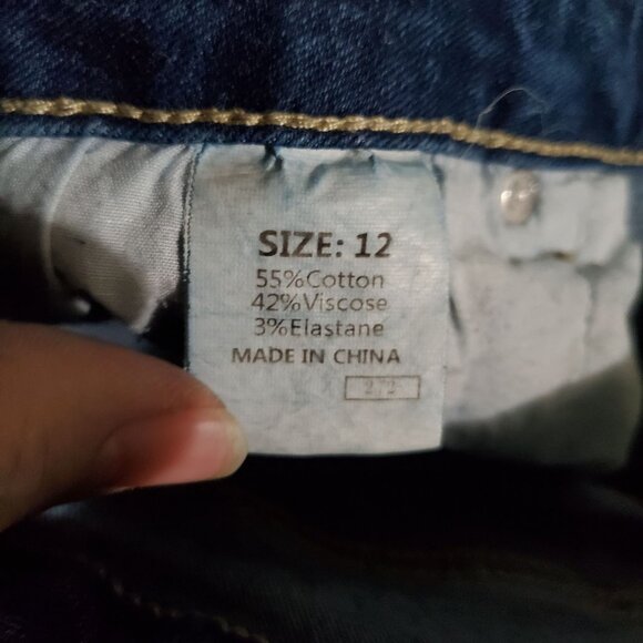 Sidefeel Jeans Womens Size 12 Blue High Waist Straight Leg Stretch Denim - Picture 4 of 12